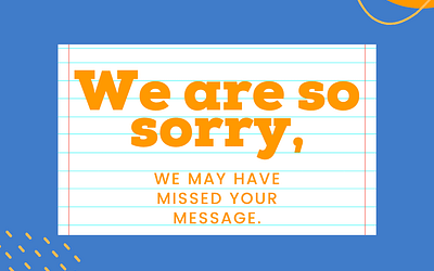 We are so sorry…